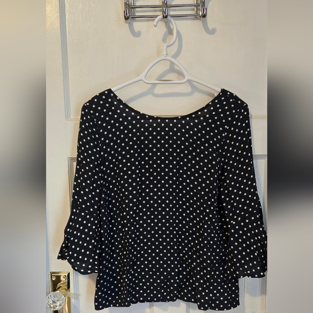 Sinequanone Navy Polka Dot Women's Top